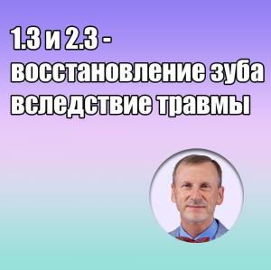 Видеозапись. Сергей Радлинский - 1.3 и 2.3 - восстановление зуба вследствие травмы - Книги по реставрационной стоматологии (фото 1)