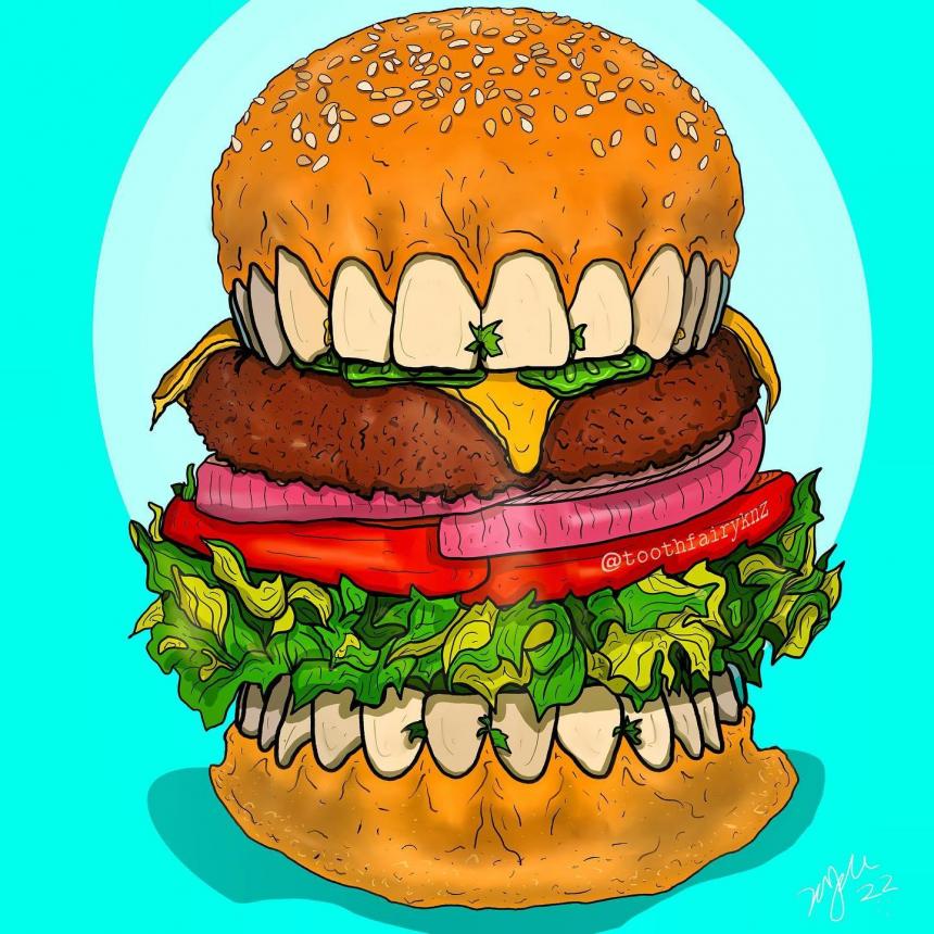 Зубастый гамбургер