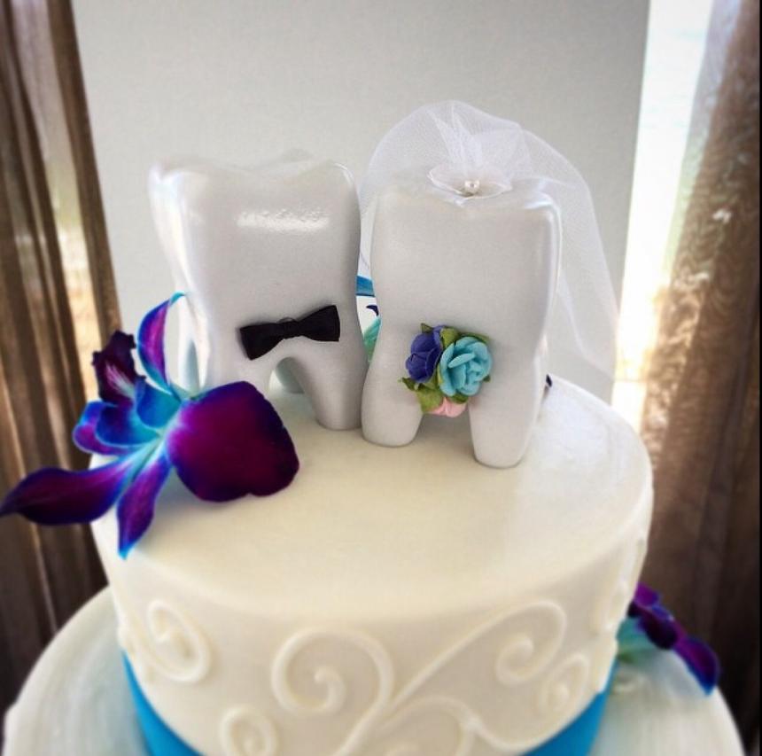 Торт на свадьбу стоматологов