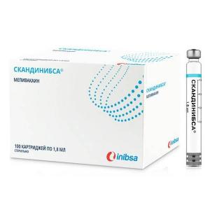 Inibsa анестетик карпульный Скандинибса (Scandinibsa) 3% без адреналина - Инъекционная анестезия (фото 1)