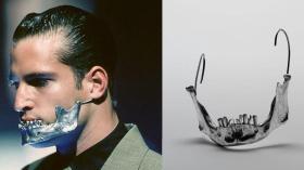 Алюминиевая челюсть со сломанными и отсутствующими зубами (Александр Маккуин и Шон Лин, 1998)