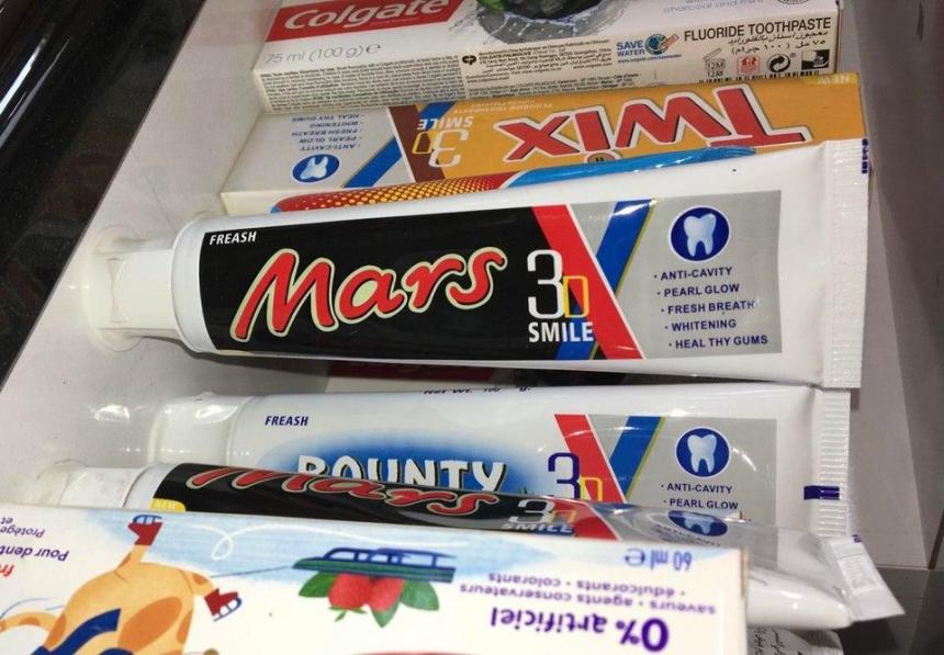 Зубная паста в Иракском супермаркете