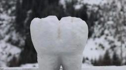 Зуб из снега 8