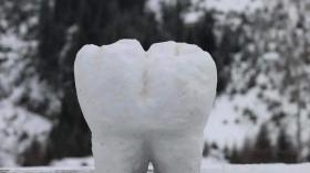 Зуб из снега 8