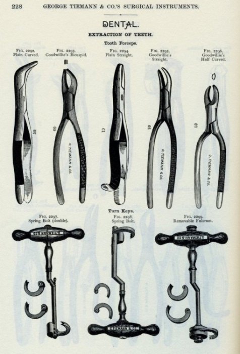 инструменты для удаления зубов