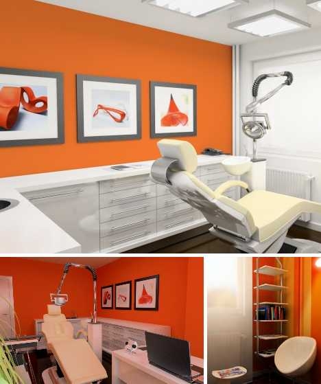Оранжевый стоматологический кабинет из Румынии